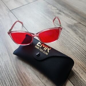 EMR TEK Light Blocking Glasses Pink Frame